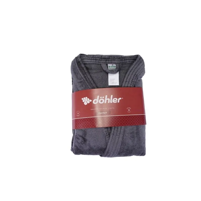 Bata De Baño Gris Osc Ad-2 Dohler