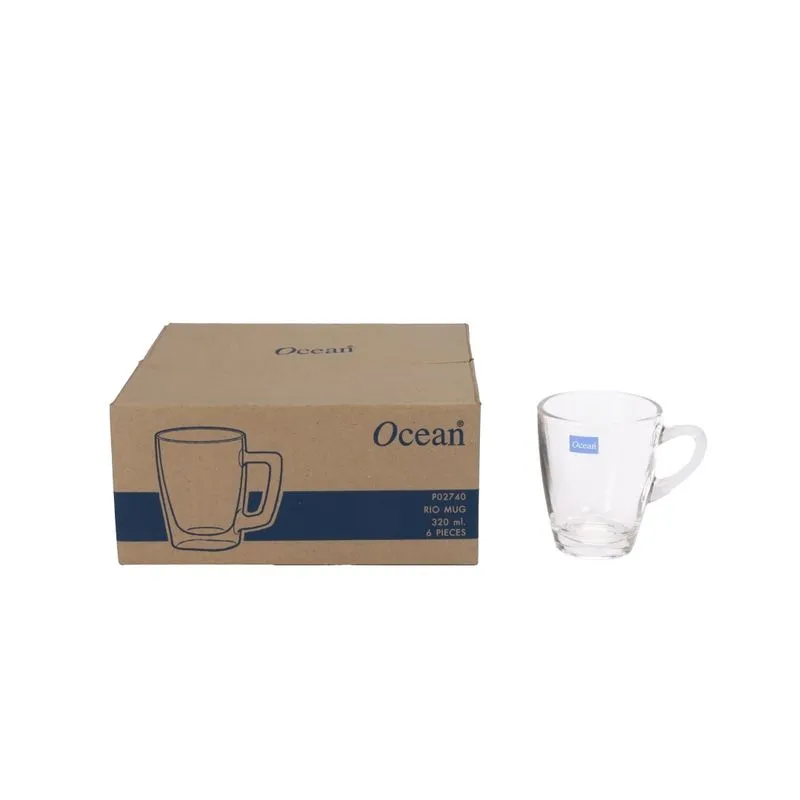 Set Tazas Café 320 Ml Rio Ocean Glass